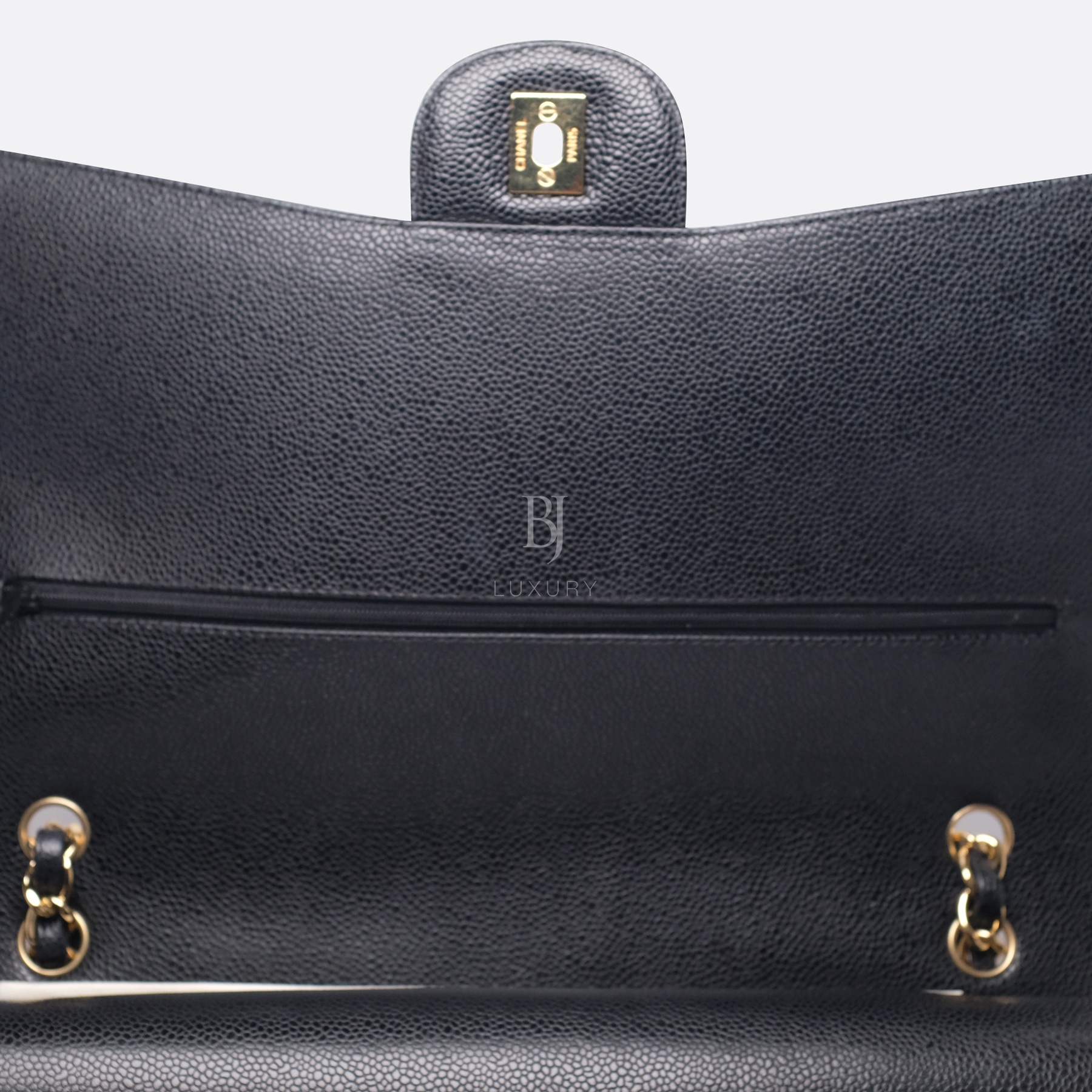 Chanel Classic Handbag Caviar Maxi Black BJ Luxury 15.jpg