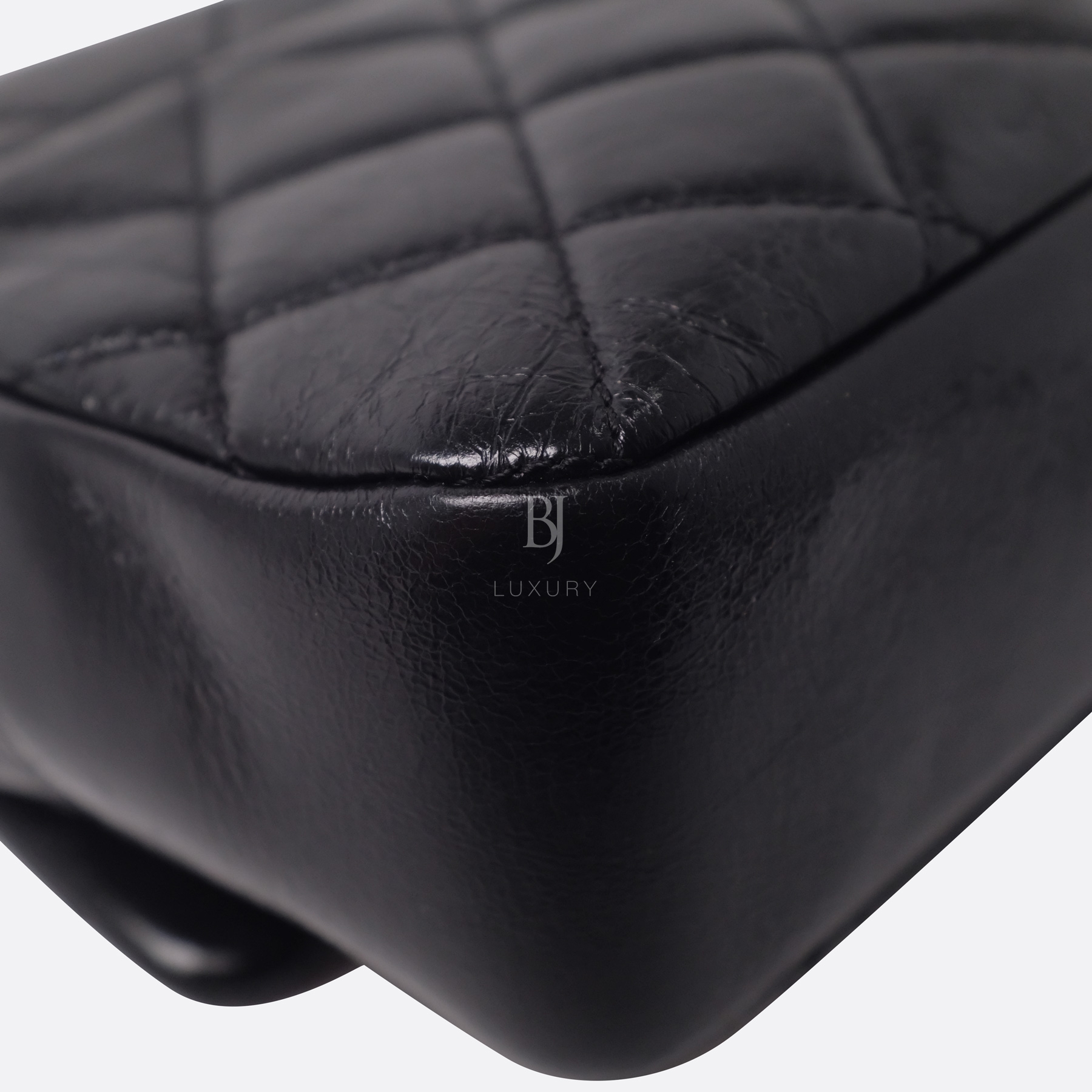 Chanel Flap Bag Aged Calfskin Ruthenium Medium Black BJ Luxury 12.jpg