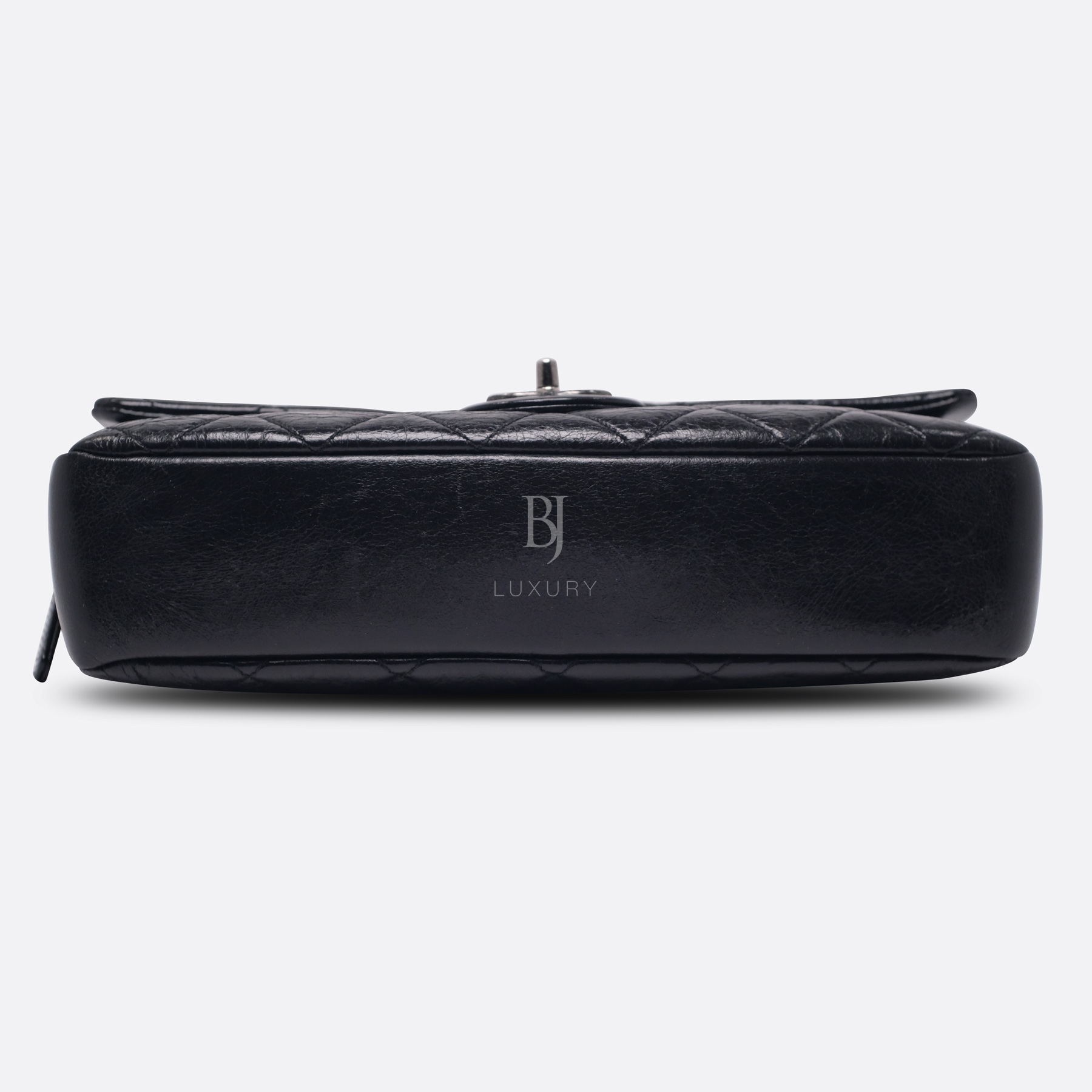 Chanel Flap Bag Aged Calfskin Ruthenium Medium Black BJ Luxury 8.jpg
