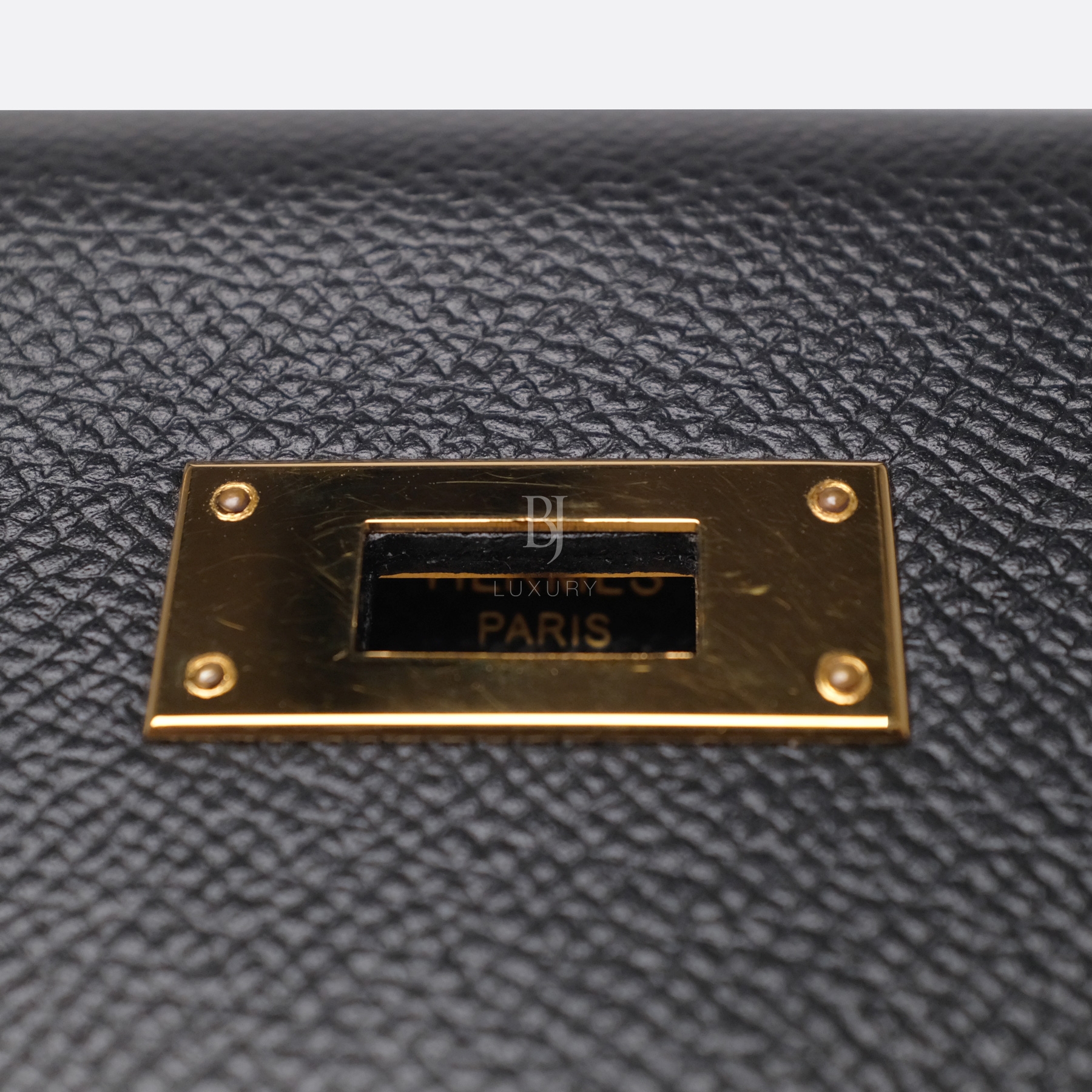 Hermes Kelly Sellier 28 Black Epsom Gold BJ Luxury 4.jpg