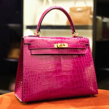 Pre owned Hermes Kelly Croc Pink from BJ Luxury