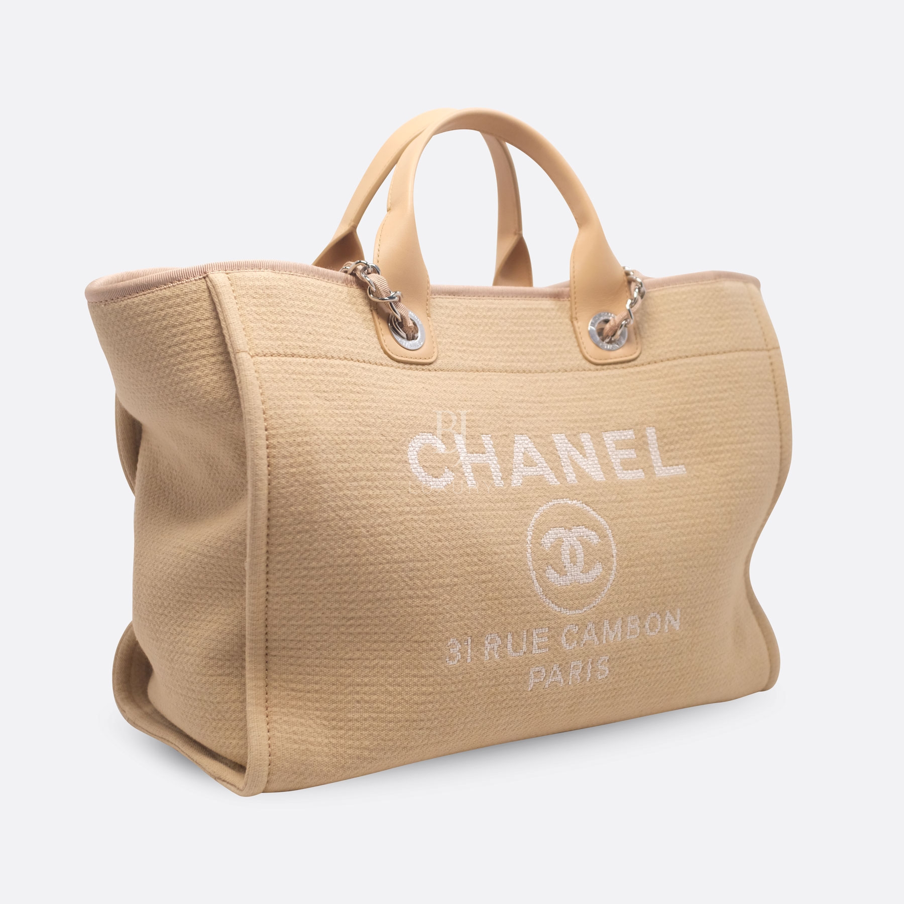 CHANEL TOTE LARGE BEIGE CANVAS - BJ Luxury