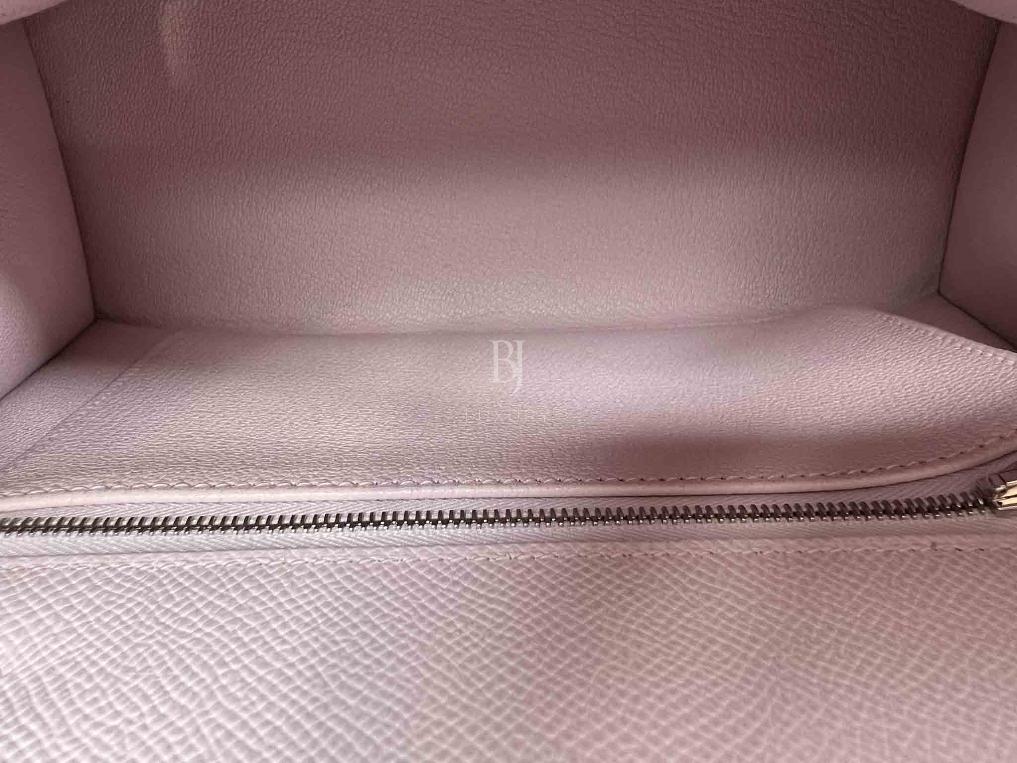 Hermes Kelly Sellier 25 Mauve Pale Epsom Palladium Hardware – Madison  Avenue Couture