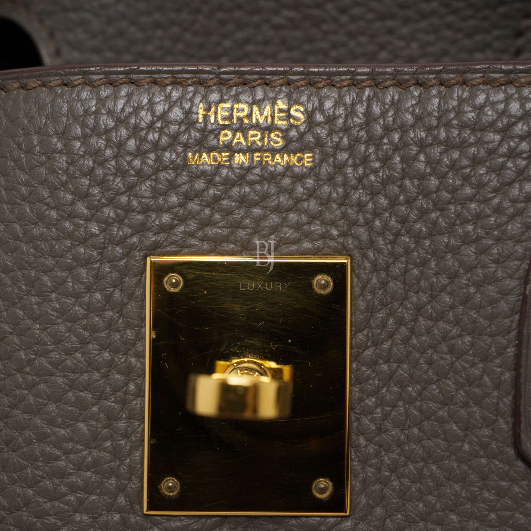 Hermès HSS Birkin 30 Tri-Color Etain, Gris, and Etoupe Clemence with G