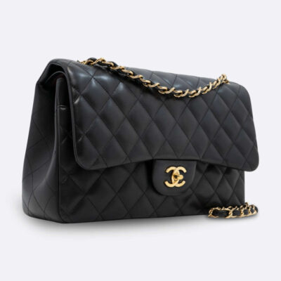 Vintage Chanel Bag Jumbo Flap Black Alligator with Gold Hardware |  Mightychic