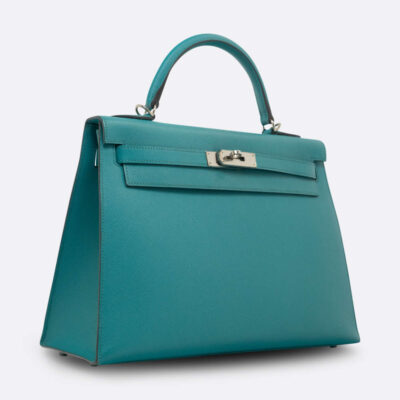 HERMES KELLY SELLIER 32 BLEU PAON EPSOM