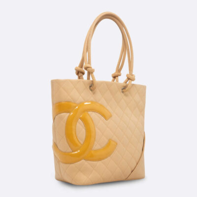 CHANEL CAMBON TOTE BAG MEDIUM BEIGE CALF