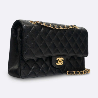 CHANEL CLASSIC HANDBAG MEDIUM BLACK CAVIAR