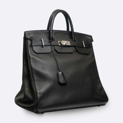 HERMES HAC HAUT A COURROIES 40 BLACK TOGO