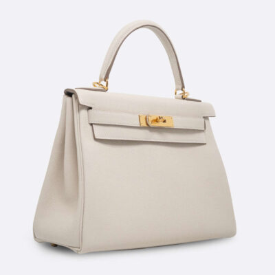 HERMES KELLY RETOURNE 28 CRAIE TOGO