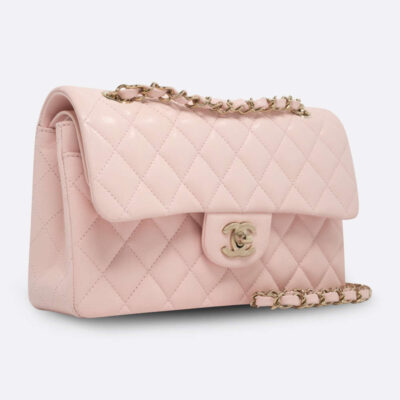 CHANEL CLASSIC HANDBAG SMALL PINK CAVIAR
