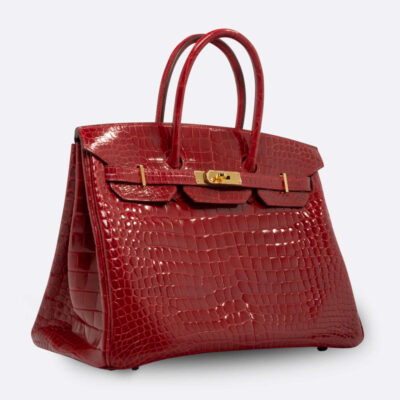 HERMES BIRKIN 35 ROUGE POROSUS CROCODILE
