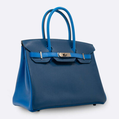 HERMES BIRKIN HSS 30 BLUE CHEVRE