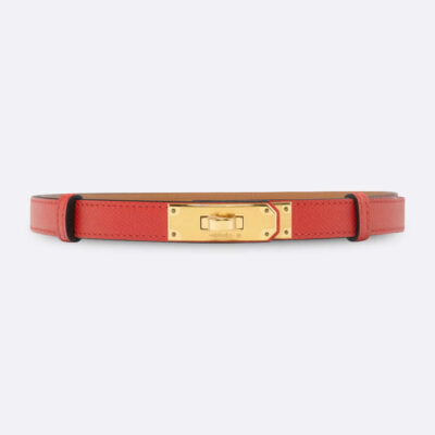 HERMES KELLY BELT ROUGE CASAQUE EPSOM, SWIFT