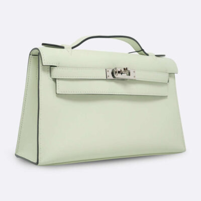 HERMES KELLY POCHETTE MINI VERT FIZZ SWIFT