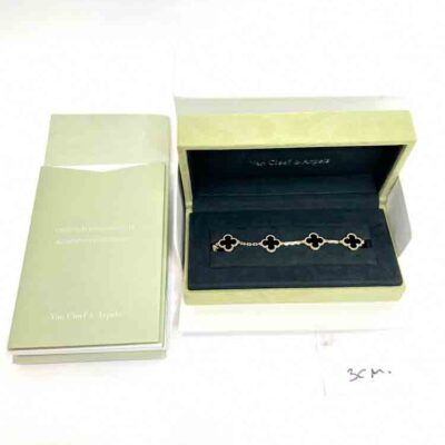 VAN CLEEF AND ARPELS VINTAGE ALHAMBRA BRACELET BLACK 18K GOLD