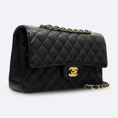 CHANEL CLASSIC HANDBAG MEDIUM BLACK CAVIAR