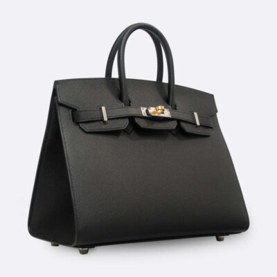 HERMES BIRKIN SELLIER 25 BLACK EPSOM