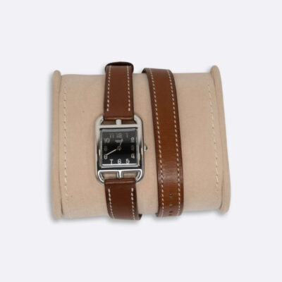 HERMES CAPE COD WATCH SMALL FAUVE BARENIA