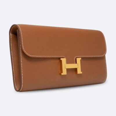 HERMES CONSTANCE TO GO WALLET GOLD EVERCOLOR