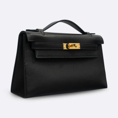 HERMES KELLY POCHETTE MINI BLACK SWIFT