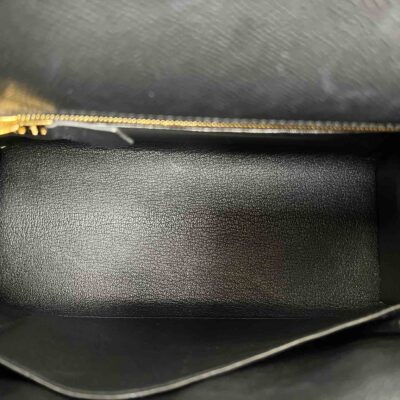 HERMES KELLY SELLIER 25 BLACK EPSOM
