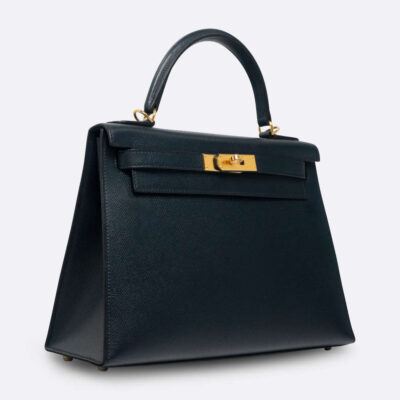 HERMES KELLY SELLIER 28 BLEU EPSOM