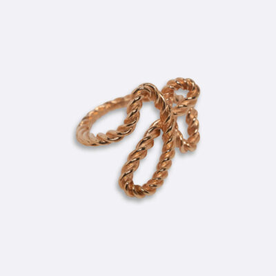 HERMES SCARF RING 90CM GOLD BRASS