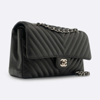 CHANEL CLASSIC HANDBAG MEDIUM BLACK CAVIAR