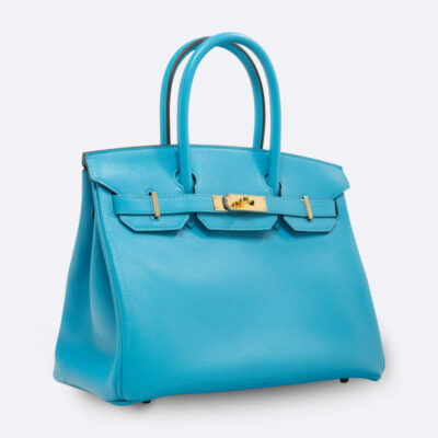 HERMES BIRKIN 30 BLEU PARADIS CHEVRE