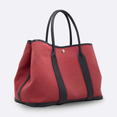 HERMES GARDEN PARTY 36 ROUGE CANVAS, NEGONDA