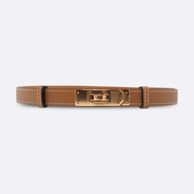 HERMES KELLY BELT FREE SIZE GOLD EPSOM