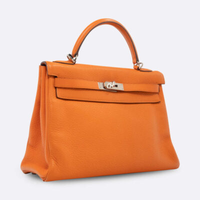 HERMES KELLY RETOURNE 32 ORANGE CLEMENCE