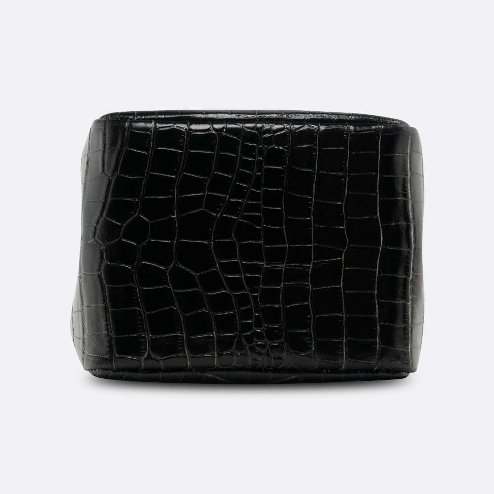 BAGACHARM-SHOULDERBAGCROCEMBOSSED-SMALL-BLACK-CALF-7438 base.jpg