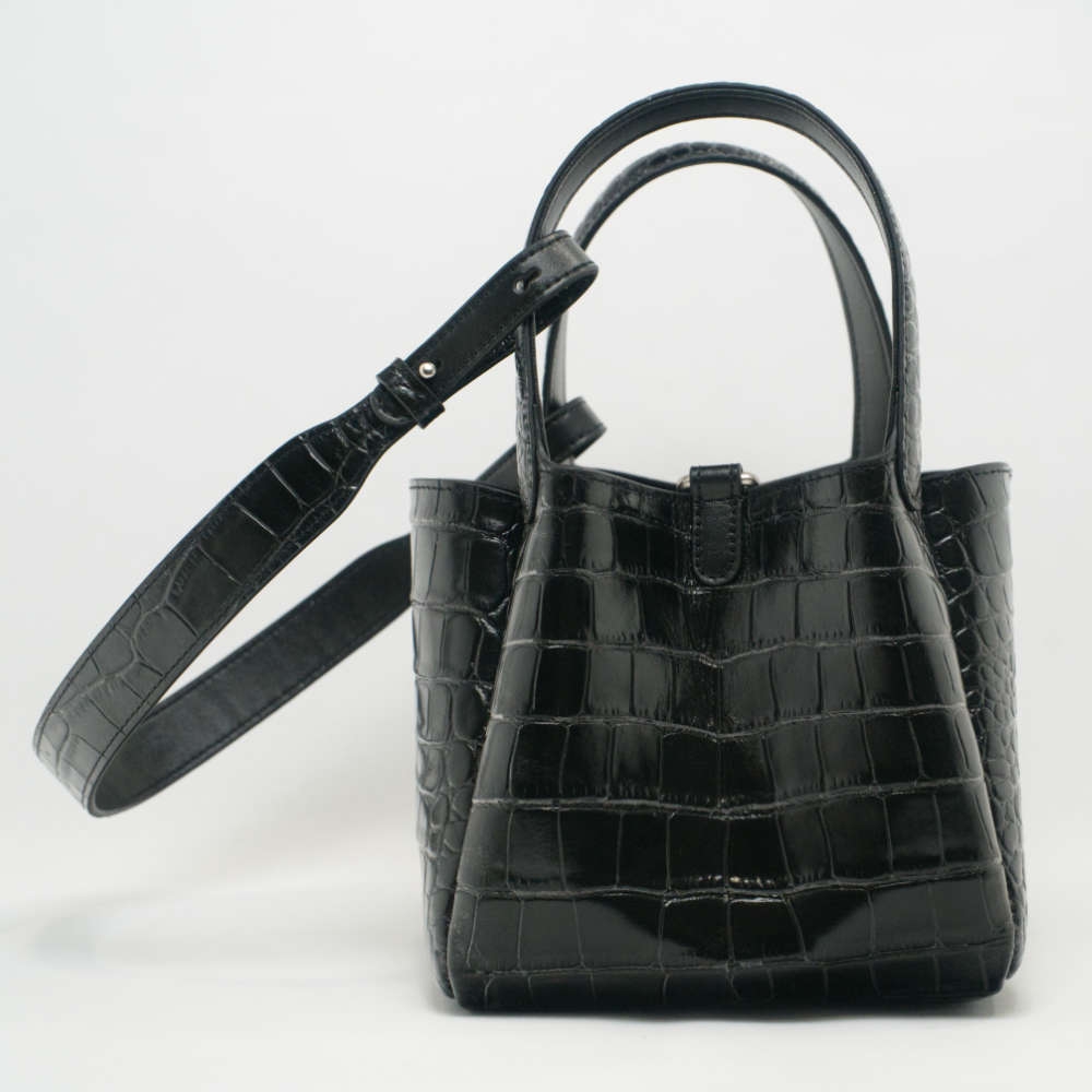 BAGACHARM-SHOULDERBAGCROCEMBOSSED-SMALL-BLACK-CALF-7438 side.jpg
