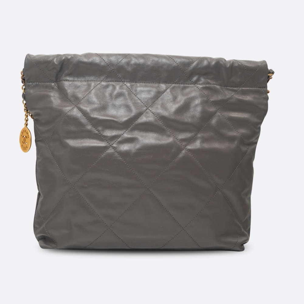 CHANEL-CHANEL22-SMALL-GRAY-SHINYCALFSKIN-7512 back.jpg