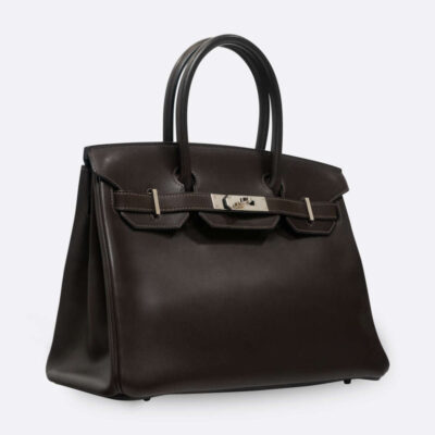 HERMES BIRKIN 30 EBENE BARENIA