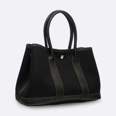 HERMES GARDEN PARTY MINI BLACK TOILE, NEGONDA