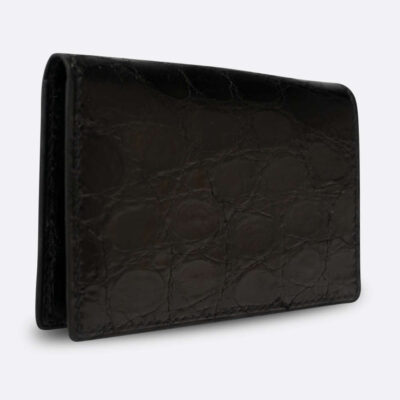 BJL BI - FOLD CARD HOLDER BLACK ALLIGATOR