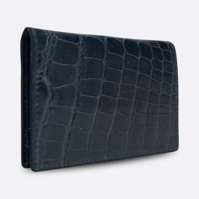 BJL BI - FOLD CARD HOLDER DEEP BLUE ALLIGATOR