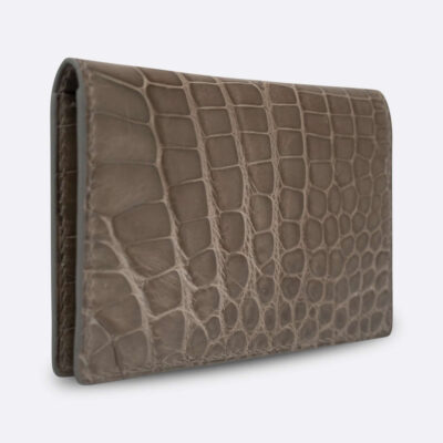 BJL BI - FOLD CARD HOLDER GRIS ALLIGATOR