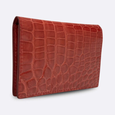 BJL BI - FOLD CARD HOLDER PINK ALLIGATOR