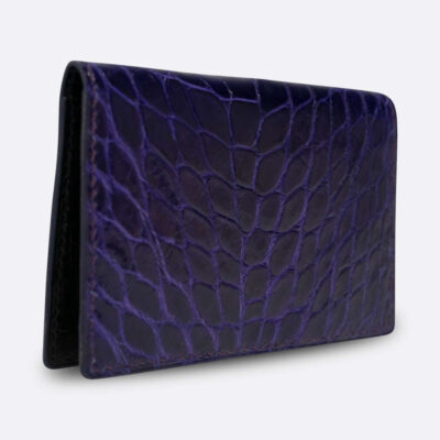 BJL BI - FOLD CARD HOLDER PURPLE ALLIGATOR
