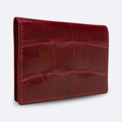 BJL BI - FOLD CARD HOLDER ROUGE ALLIGATOR