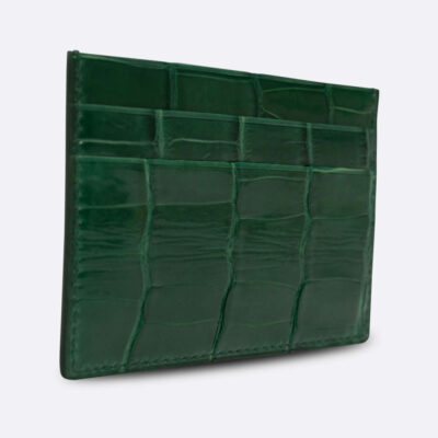 BJL CARD HOLDER EMERALD GREEN ALLIGATOR