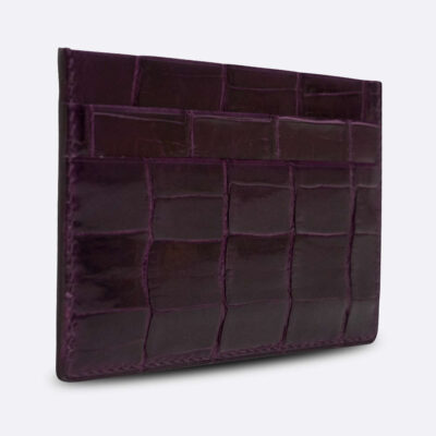 BJL CARD HOLDER PURPLE ALLIGATOR