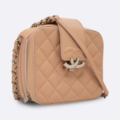 CHANEL CAMERA CASE MINI BEIGE CAVIAR