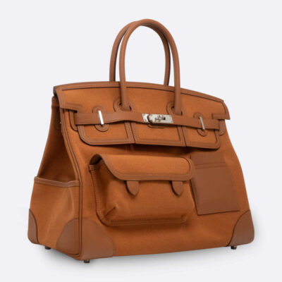 HERMES BIRKIN CARGO 35 GOLD TOILE, SWIFT