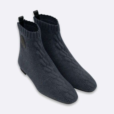 HERMES BOOTS DUO ANKLE EU 37 BLUE DENIM