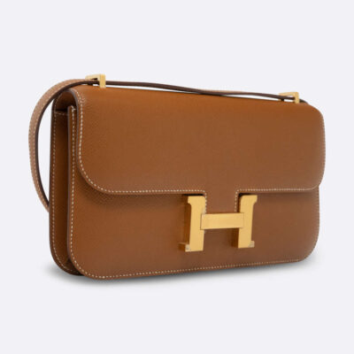 HERMES CONSTANCE ELAN LONG CLUTCH GOLD EPSOM